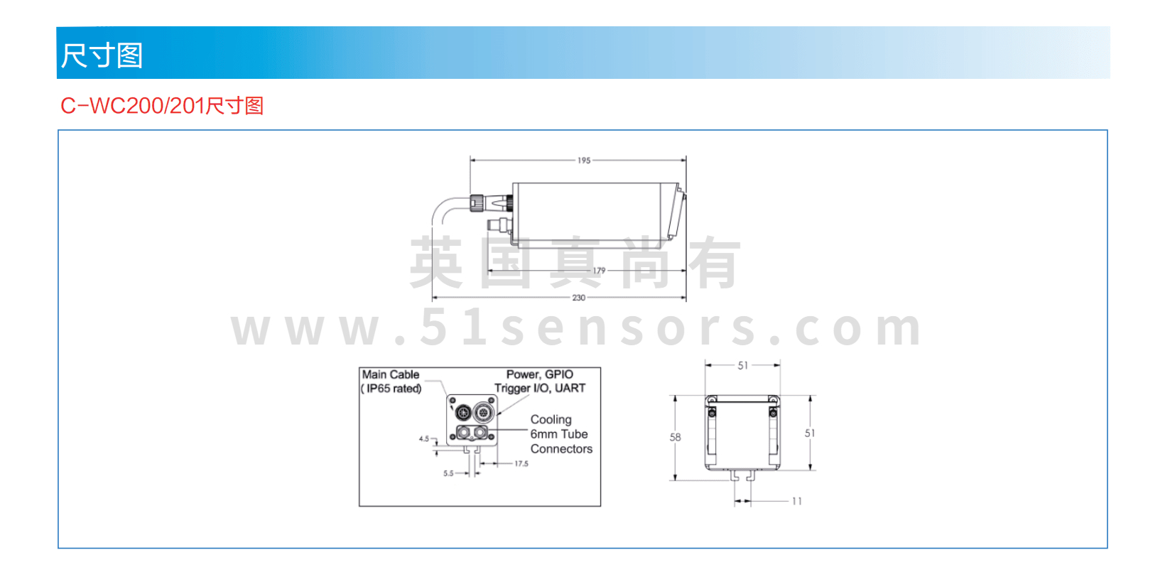 C-WC200/201焊接相機尺寸圖